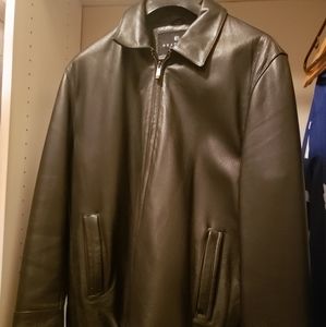 Kenneth Cole Reaction Black leather jacket